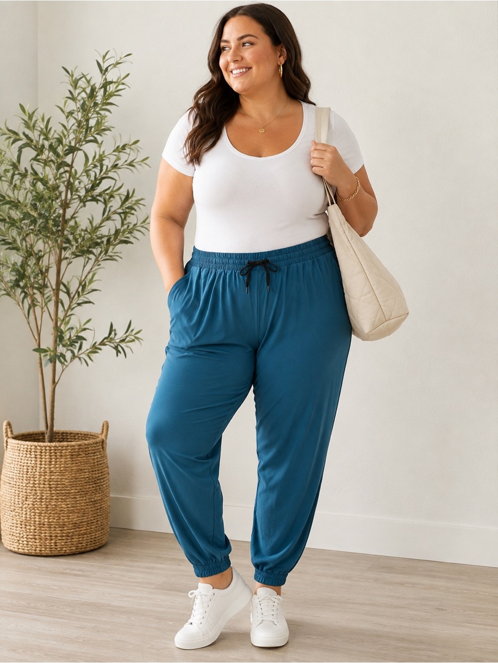 Torrid Teal Blue Stretch Pull On Jogger Pants Size 3 Plus Athleisure Casual